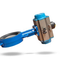 Butterfly valve isolate on white background